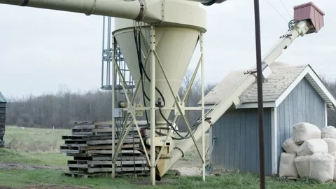 Amish Community Farm Mill Stock Footage 145847205