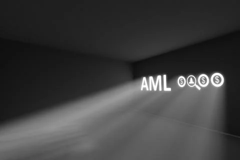 AML rays volume light concept 3d illustration Stock Illustration