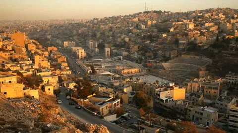 Amman - capital of Jordan Stock Footage