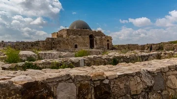 Amman, Jordan Citadel Mosque Stock Footage 85908211