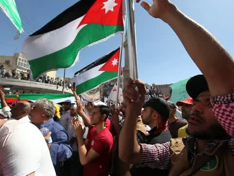 Amman Jordan Protest  Stock Footage 12763124