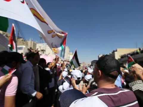 Amman Jordan Protest Stock Footage 12763421