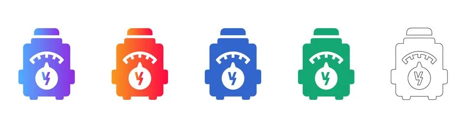 Ammeter Current Measurement Electrical Device Graphic Illustrazione stock