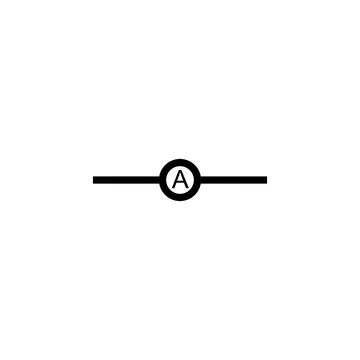 Ammeter icon vector. Ammeter symbol, Ammeter sign Stock Illustration