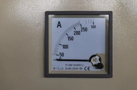 Ammeter isolated on grey background. Stock Photos