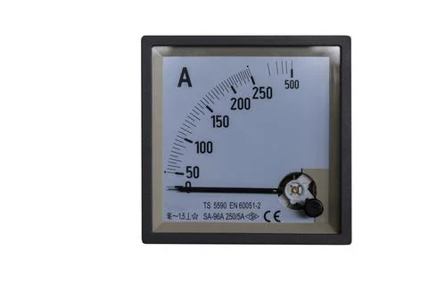 Ammeter isolated on white background. Stock Photos
