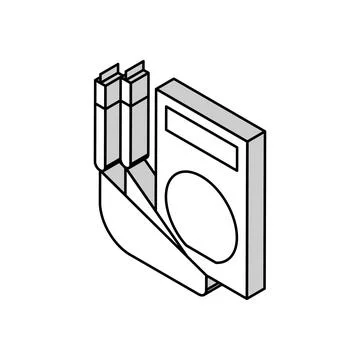 Ammeter tool isometric icon vector illustration Stock Illustration