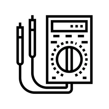 Ammeter tool line icon vector illustration イラスト素材