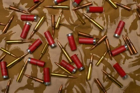 Ammo background Stock Photos