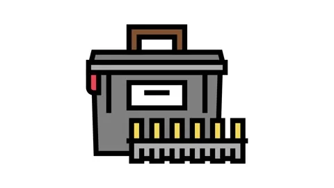 ammo box color icon animation | Stock Video | Pond5