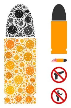 Ammo Bullet Collage of CoronaVirus Elements イラスト素材