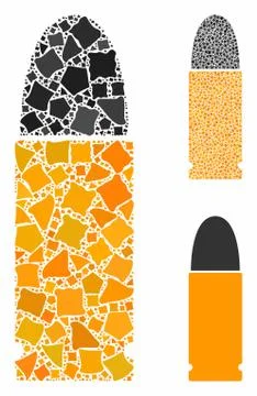 Ammo bullet Composition Icon of Irregular Items Illustrazione stock