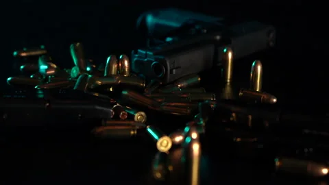 Ammo drop slowmo Stock-Footage 197010172
