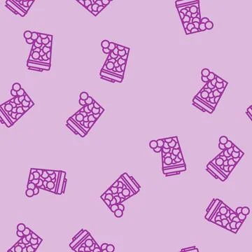 Ammo paintball game line vector seamless pattern Illustrazione stock