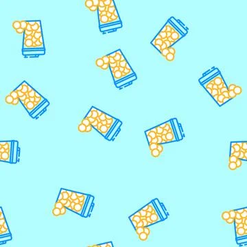 Ammo paintball game vector seamless pattern Stock Illustration