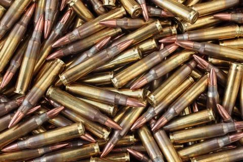 Ammo pile macro Stock Photos