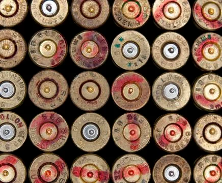 Ammo shells background Stock Photos