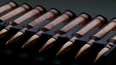 The ammo for the sniper rifle Stock Footage 69079005