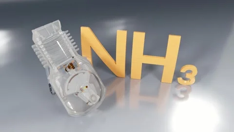 Ammonia Engine with NH3 Representation Video stock 319729002