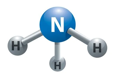 Ammonia Molecule Stock Illustration