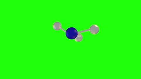 Ammonia Molecules Floating over Green Background Vídeos de archivo 337939095
