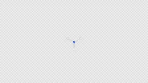 Ammonia NH3 Lewis Structure Animation Clean No Text Alpha 4K Stockbeeldmateriaal 339311152