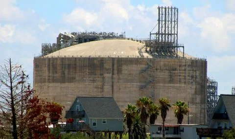 Ammonia storage facility Stock Photos