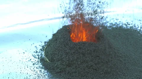 Ammonium Dichromate Burning Video stock 316142715