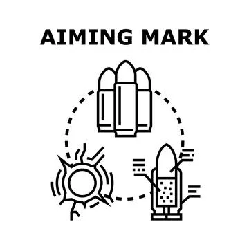 Ammunition aiming mark concept vector illustration Stock Illustration