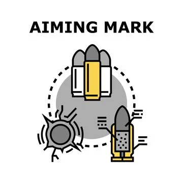 Ammunition aiming mark concept vector illustration Stock Illustration