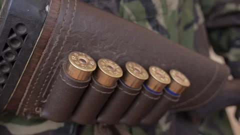 Ammunition bandolier, Close up Stock Footage 123706484