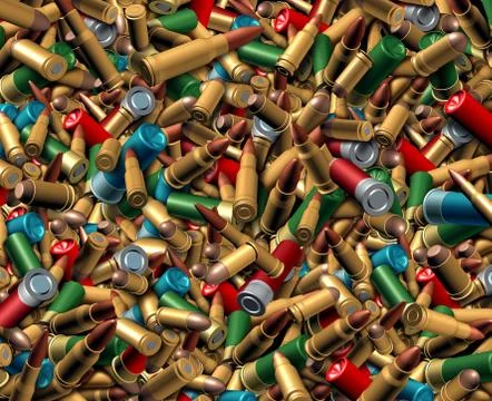 Ammunition Bullets Background Stock Illustration
