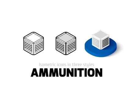 Ammunition icon in different style Illustrazione stock