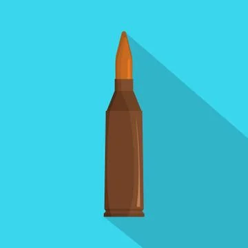 Ammunition icon, flat style Stock Illustration