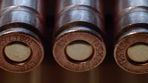 Ammunition for pistols Stock Footage 68411789