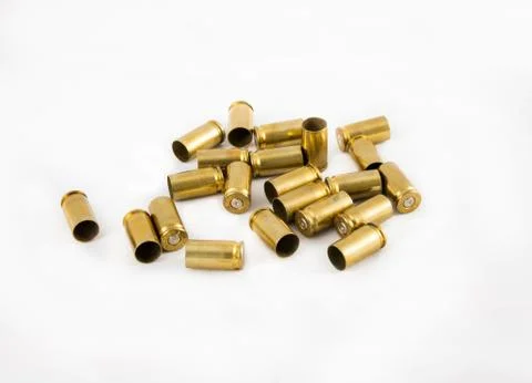 Ammunition shell 9 mm. Stock Photos
