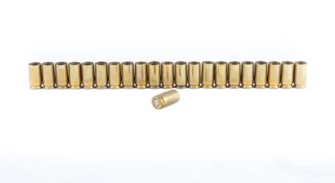 Ammunition shell 9 mm. 스톡 사진
