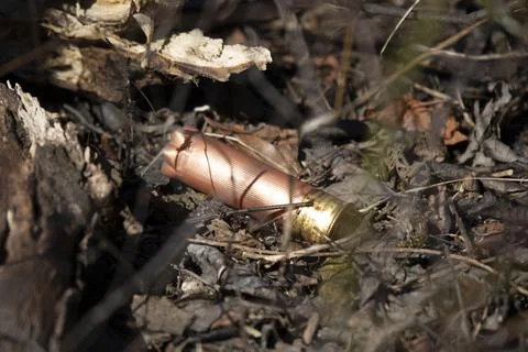 Ammunition Shell in Mud Stock Photos