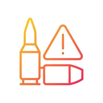 Ammunition smuggling gradient linear vector icon Stock Illustration