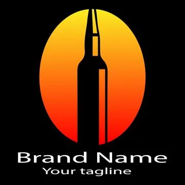 Ammunition Sun Crest logo design Stock Illustration