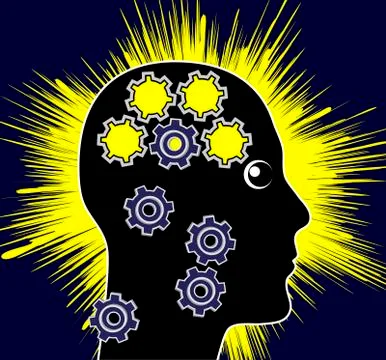 Amnesia after traumatic Experience Stock Illustration