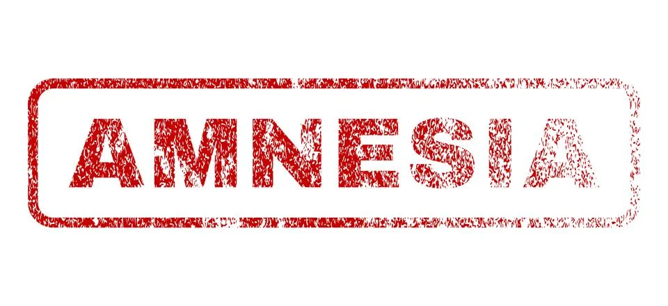 Amnesia Rubber Stamp Stock Illustration
