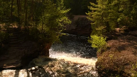 Amnicon Falls State Park Video stock 310681954