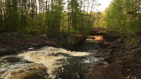 Amnicon Falls State Park Video stock 310682064