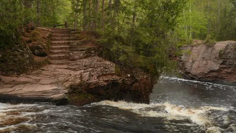Amnicon Falls State Park Video stock 310682777