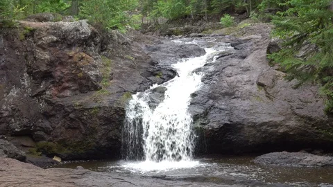 Amnicon Falls Waterfall Video stock 116011014