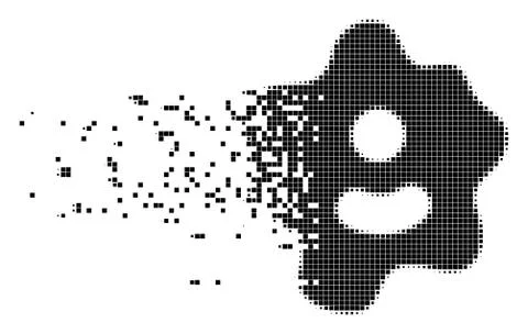 Amoeba Dissolved Pixel Icon Illustrazione stock