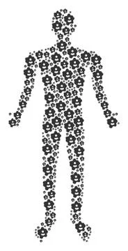 Amoeba Human Figure Stock-Illustration