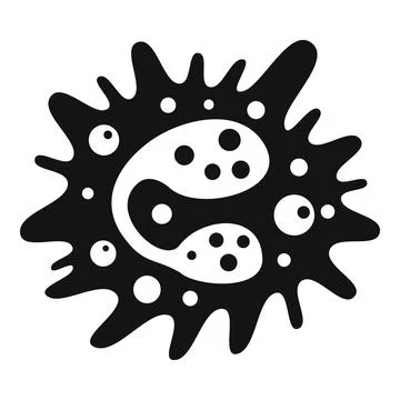 Amoeba microbe cell icon vector illustration Illustrazione stock