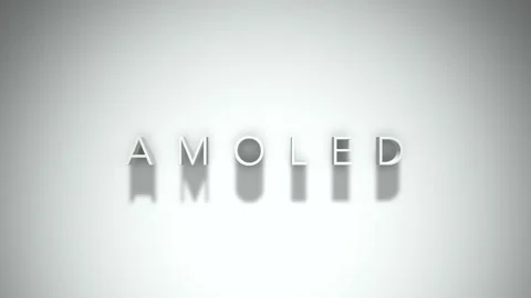 Amoled 3D title animation with shadows on a white background Stock Footage 297672874